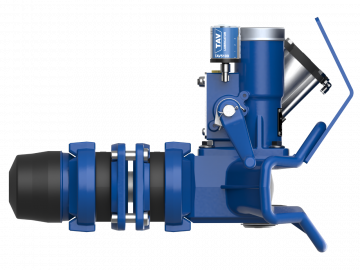 Pneumatically operated drawbar coupling for trailers with articulated drawbar.