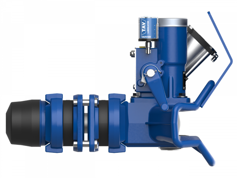 Pneumatically operated drawbar coupling for trailers with articulated drawbar.