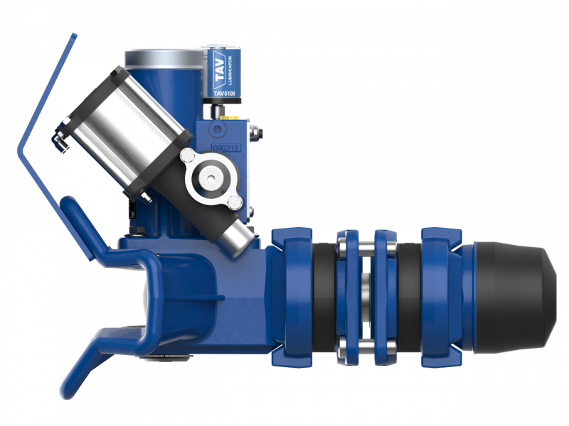 Pneumatically operated drawbar coupling for trailers with articulated drawbar.