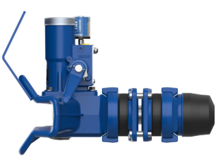 Manually operated drawbar coupling for trailers with articulated drawbar.