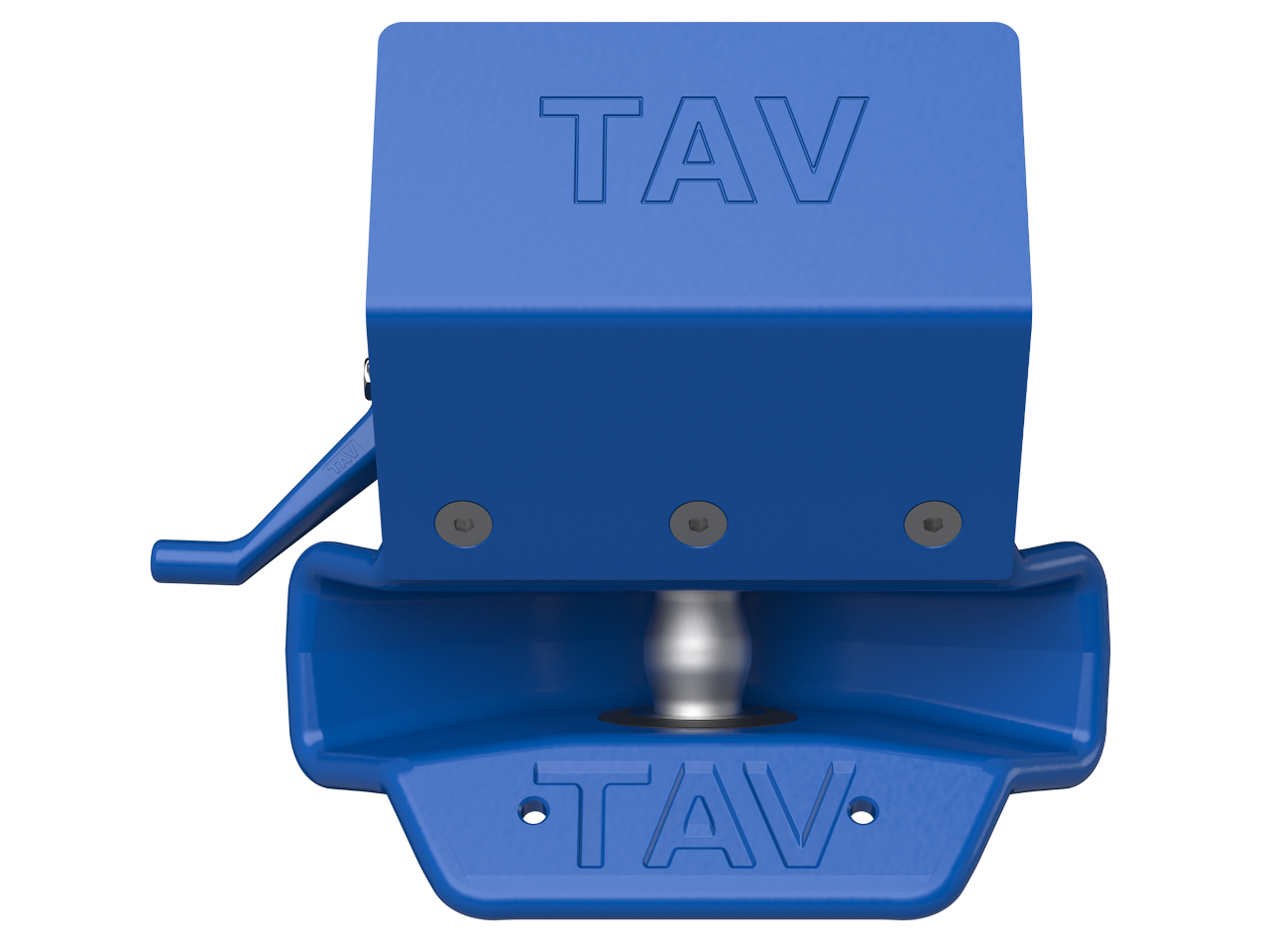 Pneumatically operated drawbar coupling for trailers with articulated drawbar.