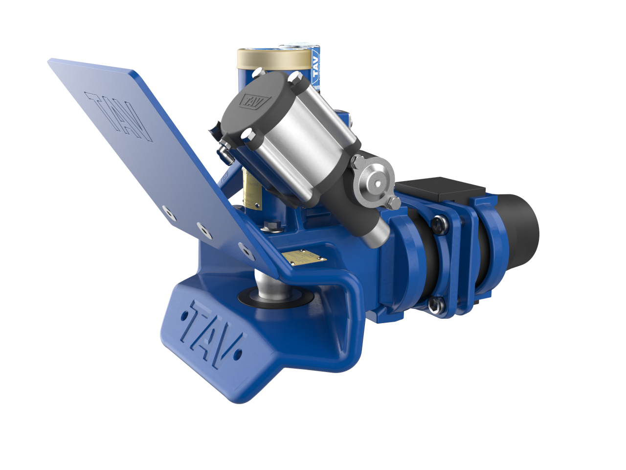 Pneumatically operated coupling for dolly trailers and trailers with articulated drawbar.